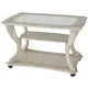 Журнальный столик прямоугольный Калифорния 90x60 см Маэстро+ стекло СЖС-02 дуб беленый