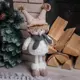 Фигура декоративная Снеговик в коричневой шапочке 3134145 Simaland 47 см цвет белый