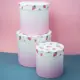 Набор подарочных коробок Nobrand 3 в 1 «Round strawberry» 23x23x20 см, 19x19x18 см, 16.5x16.5x16 см