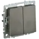 Выключатель проходной встраиваемый Iek Brite BR-V22-0-10-K45 2 клавиша цвет бронза