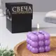 Свеча фигурная в подарочной коробке "Бабл куб" 6 см лавандовая