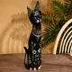 Интерьерный сувенир "Кошка чёрная с цветами на лапках" 50 см