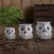 Набор сувениров 3 шт "Совы серые пятнистые" 6x19x8 см