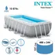 Каркасный бассейн Intex Prism Frame 244x107x488 см цвет серый
