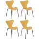 Стул Огого обстановочка! Monty 49 см х 52 см х 81 см пластик и металл желтое золото 4 шт