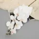 Цветы искусственные Орхидея фаленопсис бархатистая 10x90 см белый