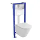 Комплект инсталляция с унитазом Bauedge BK0001-DLR_000003 цвет белый