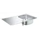 Накладная мойка Grohe K200 50x86x17.50 см нержавеющая сталь цвет серый