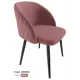 Стул Milavio Леон 22 Ч 83x58x50 см ткань цвет розовый ножки черные