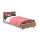 Кровать Rika Oswald 122oswbg 132x103x55 см велюр цвет бежевый