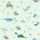 Обои бумажные Rasch Bambino XVIII зелёные 0.53 м 249330