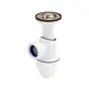 Сифон для раковины Nicoll D40 мм решетка белый