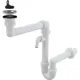 Сифон для мойки Alcaplast A870P DN40 D70 мм с пробкой белый