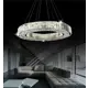 Люстра подвесная светодиодная LUMINA DECO DDP 6979 Pecatti 60 м² нейтральный белый свет цвет хром