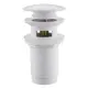 Донный клапан Abber AF0010W с переливом, белый