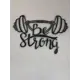 Панно настенное металлическое Buanart BE STRONG48.5x32.6 см