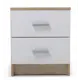 Тумба прикроватная Бланка 40x46.4x37.5 см ЛДСП 2 ящика белый/дуб сонома