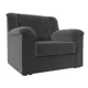 Кресло Лига Диванов Карелия 105x88x90 см велюр цвет серый
