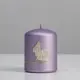 Свеча-цилиндр Trend Decor Candle "Золотой кролик" 7x9 см сиреневый