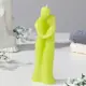 Свеча фигурная "Влюбленная пара" 15x5 см зеленая