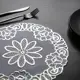 Набор салфеток ажурных Доляна «Цветы» 30х30 см 4 шт ПВХ