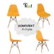 Комплект стульев 4 шт Treet Fitz 84x43x47 см полипропилен цвет желтый
