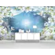 Фотообои флизелиновые Первое ателье 400x250 см Небо в рамке из цветов pw95213-4