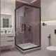 Душевой уголок Stworki 464900 прямой 100х100см черный профиль эффект стекла прозрачный