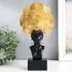 Сувенир бюст"Африканка в золотом головном уборе" 26x14.5x7 см