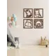 Декоративное деревянное панно ArtCore малое "Зоопарк" цвет коричневый