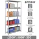 Металлический стеллаж Brabix 100x200x30 см металл цвет серый нагрузка на полку до 100 кг