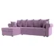 Диван Лига Диванов Рейн 112587L 233x90x141 см микровельвет цвет сиреневый