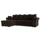 Диван Лига Диванов Рейн 112586L 233x90x141 см микровельвет цвет коричневый