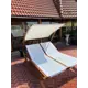 Шезлонг Ideal patio outdoor style Мальта 191 см х 71.5 см х 30 см дерево/полиэстер белый