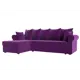Диван Лига Диванов Рейн 112588L 233x90x141 см микровельвет цвет фиолетовый