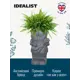 Кашпо Гном с гитарой Idealist lite 23 см 6.8 л искусственный камень цвет серый