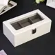 Шкатулка под часы (2 отделения) и бижутерию "Стиль" белая 10.5x7x19.2 см