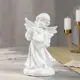 Статуэтка "Ангел писарь" белый, 23 см