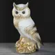 Статуэтка "Сова на пне", белая, 30 см