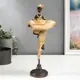 Подставка интерьерная Африканка с блюдом. в золотом наряде 31.5x10.5x12.5 см