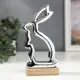 Сувенир интерьерный "Серебряный заяц" 16.8x4.5x8.9 см