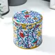 Шкатулка универсальная круглая "Птица на деревце с цветком" 8.3x8.5x8.5 см