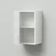 Навесной шкаф Норта Жасмин 40x57.4x30.2 см цвет серый/белый ЛДСП