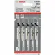 Пилка для лобзика по дереву Bosch 2608630030 чистый рез, 5 шт