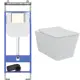 Комплект инсталляция с унитазом Creto 1002-001-L2W + INST-CR-1.1 цвет белый
