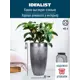 Напольное кашпо для цветов Idealist Lite Лотос серебряное 30x58 см 40 л