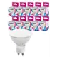 Набор ламп светодиодных Космос LED10.5wGU10C30_10 GU10 220-240 В 10.50 Вт спот матовая 840 Лм теплый белый свет 10 шт