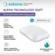 Подушка анатомическая Askona Alpha L серия Technology Soft, 38x60 см, полиуретановая пена