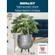 Напольное кашпо для цветов Idealist Lite Паттерн на ножках серебряное 42x47 см 44 л