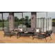 Садовая мебель для отдыха Ideal patio outdoor style Festa anthracite 3-seat алюминий черный:стол, диван, 2 кресла
